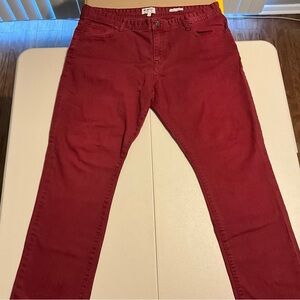 William Rast Deep Red Slim Jeans